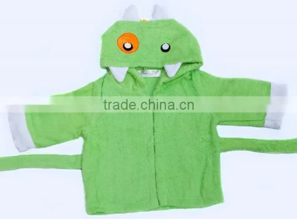 Green Monster Coton Bathrobe and Towel,baby Terry Bathrobe Wholesale photo-6