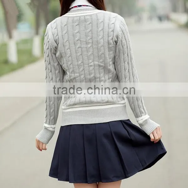 Own Brand Junior and Senior Girls High School Uniforms Suit Vest Shirt School Uniforms photo-5