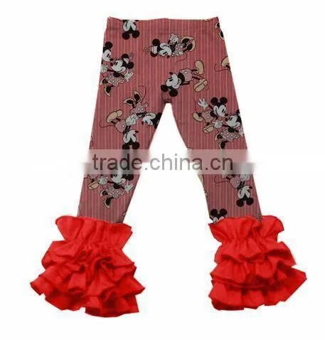 Wholesale Baby Girl Icing Ruffle Pants Cute Colorful Girls Icing Legging photo-2