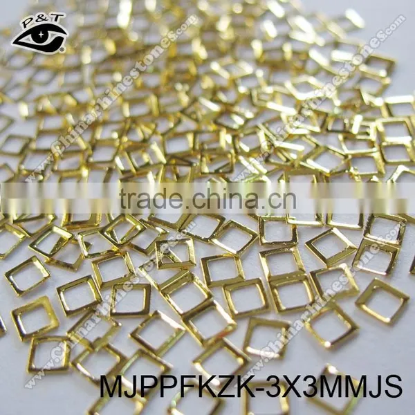 Nail Studs 3x3mm Gold Square Hole Nailhead For Nai Art photo-3