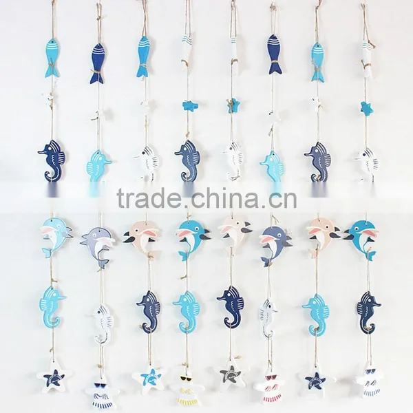 Home Furnishing Seahorse Wall Hangings Wood Decor Art Craft photo-3