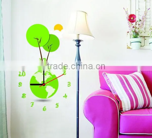3D Clock Deco Wall Sticker Decal photo-2