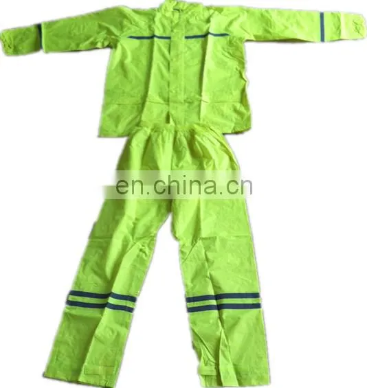 Customized Sanitation Worker High Visibility Fluorescent Reflective Safety Raincoat Clothing