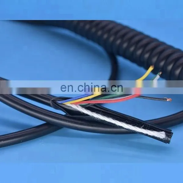 Spiral Coiled Ethernet Cable/spiral Coiled Wire Cable Low Voltage Flexible Retractable Spiral Spring Coiled Cable photo-3