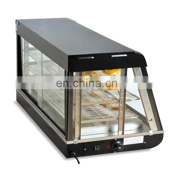 Curved Glass Warming Showcase Cooked Cabinet Cooked Food Preservation Tank Thermal Container Cooking Tools photo-2