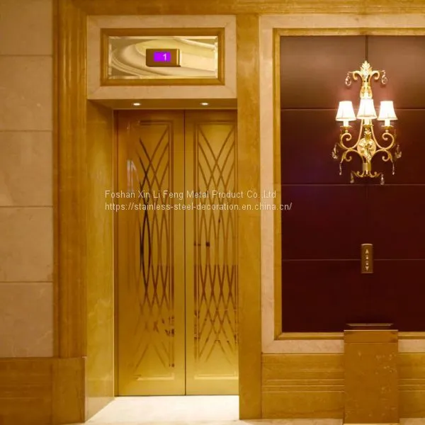 China Manufacturing Stainless Steel Etched Elevator Decorative Door