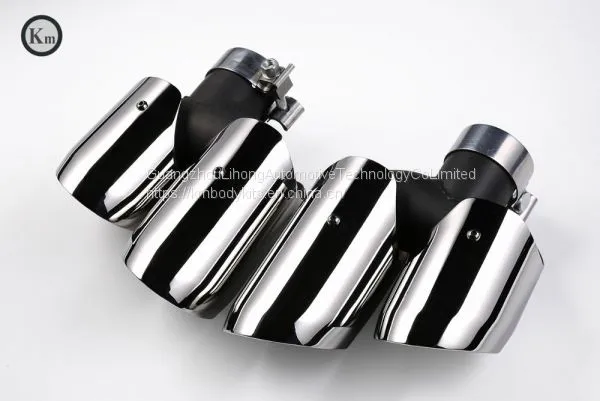 Km for Macan S Style 95B 2014-2017 Exhaust Tip Exhaust Pipes Muffler Tips Tail Pipe Wire Drawing photo-5