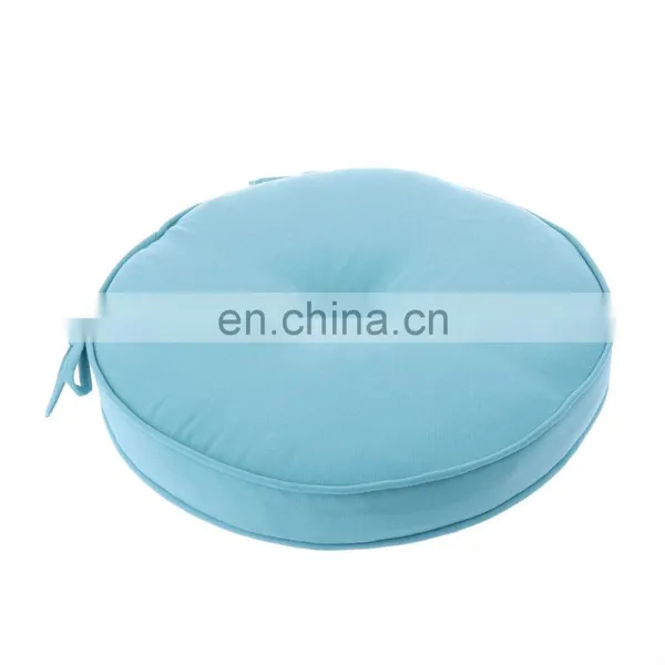Recyclable Polyester Solid Blue Color Round Seat Pad Chair Pad for Indoor and Outdoor photo-3