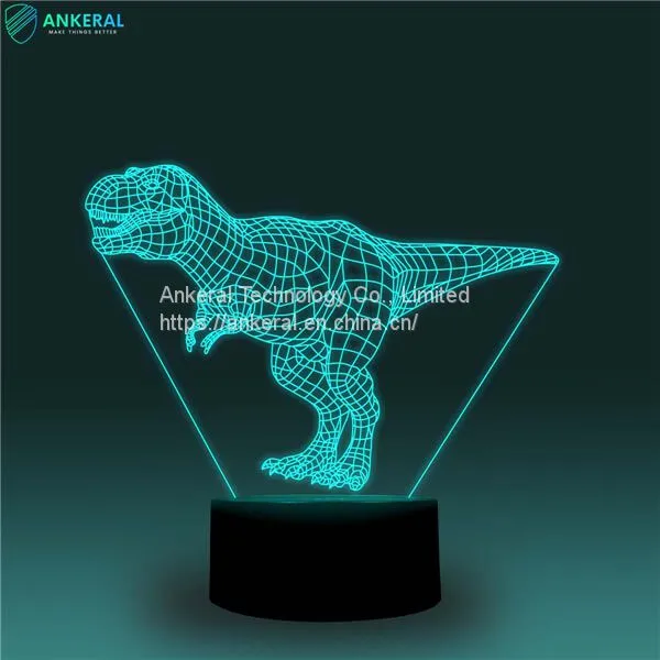 Dinosaur 3D Optical Illusion Lamp APP Control Best Price on Sale photo-3