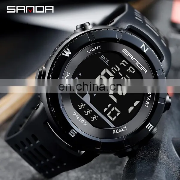 SANDA 286 High Quality Led Display Boys Wristwatch Luminous Chronograph Waterproof Sport Watch Digital Men photo-5