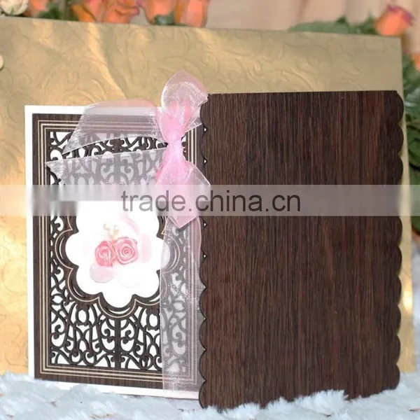 Wholesale Wood Laser Cut Lovely Handmade Wedding Card Designs photo-3
