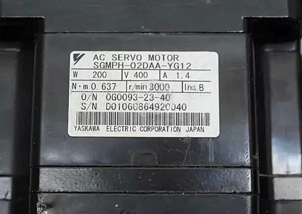 SGMPH-02DAA-YG12 200w 400V Yaskawa Waterproof Low Noise Servo Motor photo-3