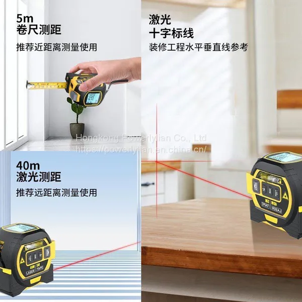 Laser Measure Tape Digital Rangefinder Measuring Distance Area Volume Pythagoras Auto Calculate photo-4