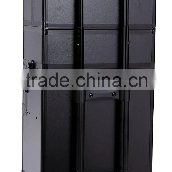 Professional 4-in-1 Trolley Makeup Artist Case,professional Cosmetic Trolley Cases,OEM Black Rolling Aluminum Makeup Vanity Case photo-6