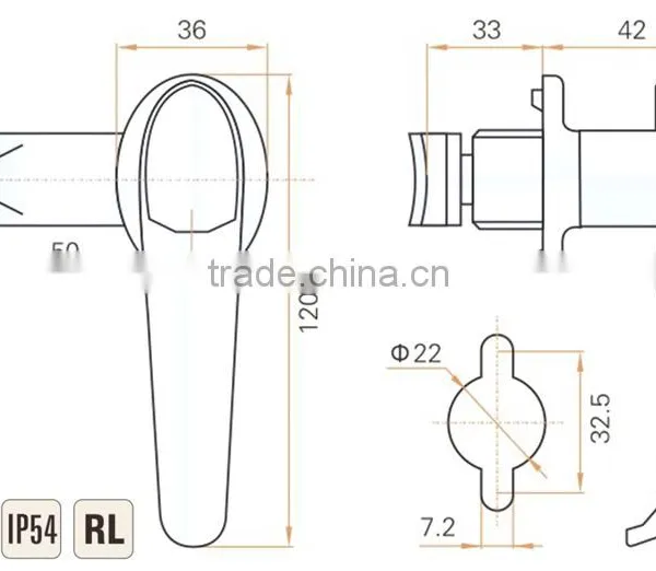 CE RoHS 2015 FEILEI MS308-2 New Design Zinc Alloy Electrical Cabinet/gate/door Handle Lock With Cover photo-5