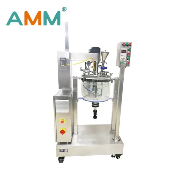 AMM-50S Laboratory Elevatable Mixing Emulsification Reactor for Foundation Make-up Essence Homogenization in Cosmetics Industry photo-2