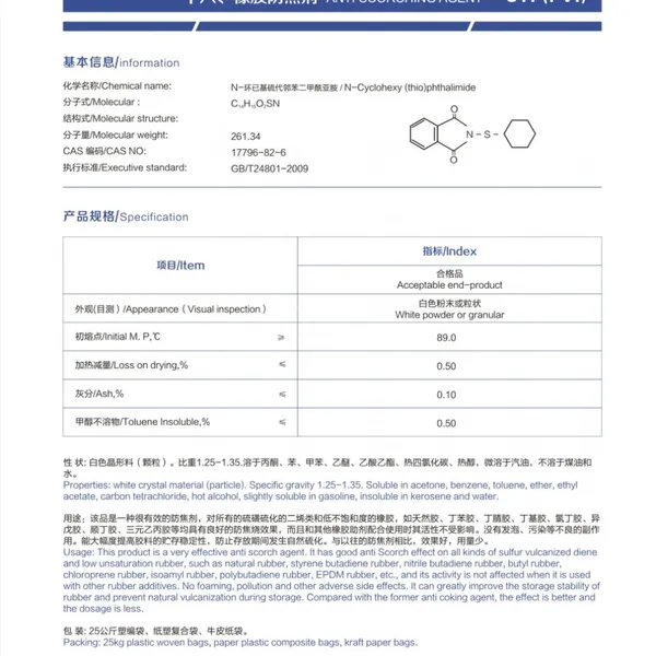 Rubber retarder PVI/CTP