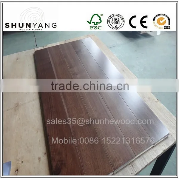 Indoor Usage 189mm American Walnut Multi Layer Engineered Wood Floor photo-3