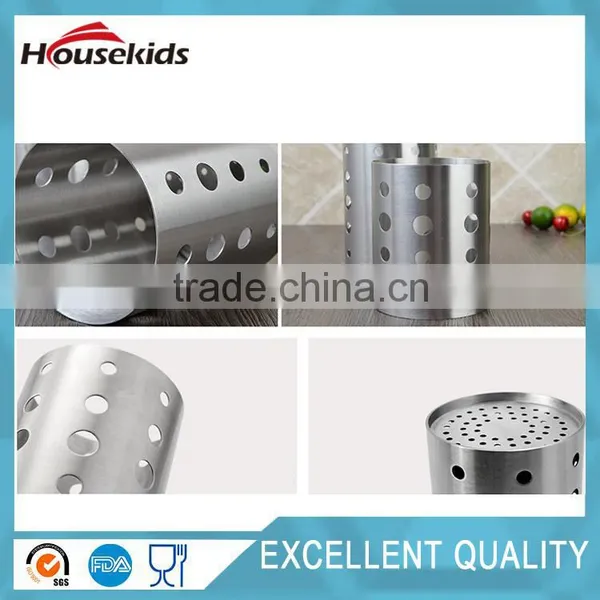 High Quality Thick Stainless Steel Circular Hole Tableware Cage Chopsticks Tube Storage photo-4