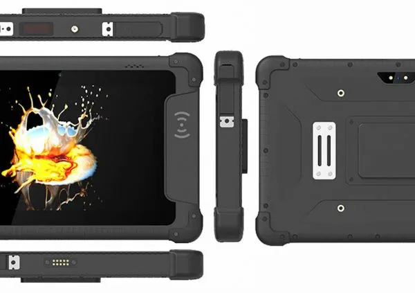 HR818C Cheapest Factory 8'' Android 13 4GB+64GB IP65 Rugged Tablet PC With NFC 2D Barcode Scanner FBI Fingerprint UHF RFID IRIS photo-2