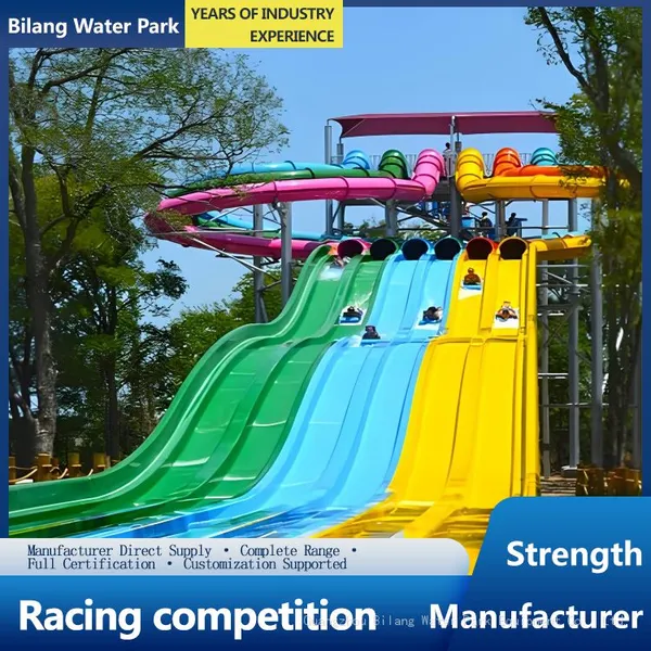 Water Park Large Equipment Rainbow Race Slide photo-2