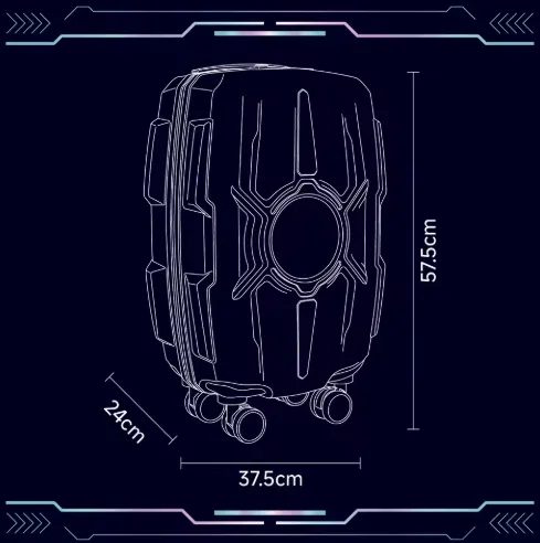 20 Inch Intelligent LED Light Waterproof Suitcase（Wechat:13510231336）