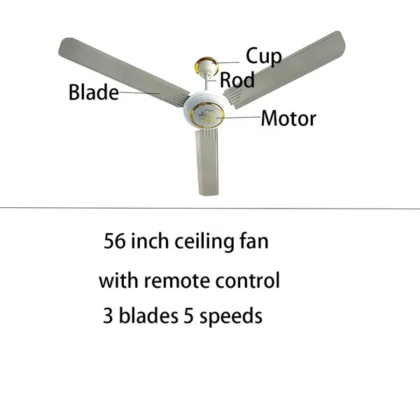 Free Spare Parts Solar Powered Ceiling Fan Modern Simple Solar Fan for Home photo-3