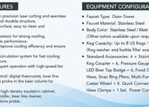 6-Tap Air-Cooled Cabinet Beer Dispenser photo-4