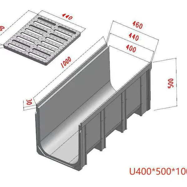 Composite Resin Fiberglass Reinforced Plastic Drainage Ditch, Fiberglass Reinforced Plastic Canal for High-standard Farmland