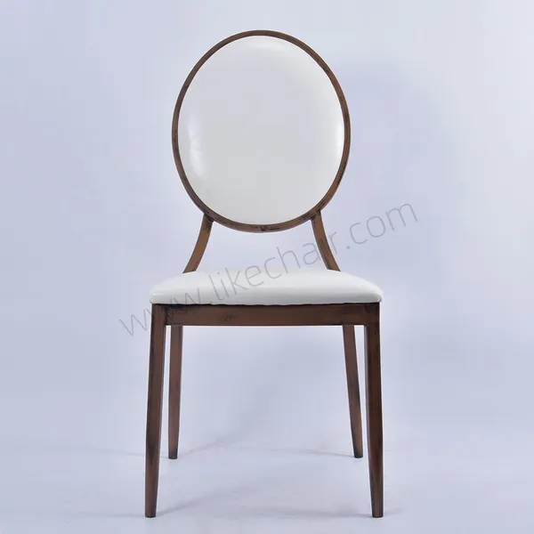 Wholesale Durable Iron Round Back Wedding Furniture Metal Legs Antique Design Party Chairs Events Hotel Banquet Chairs