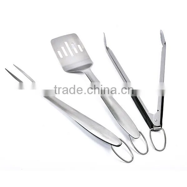 Top Quality BBQ Accessories,3 PCS Stainless Steel BBQ Grill Accessories Including a Spatula, Tongs, Fork Quality Choice