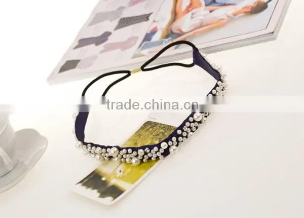 Wedding Bridal Crystal Pearl Wedding Headband photo-4