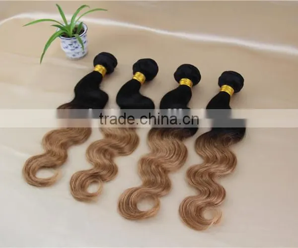Grade 7a Ombre Brazilian Virgin Hair Packaging 100% Remy Human Hair Weave Two Tone Color Hair Bundles
