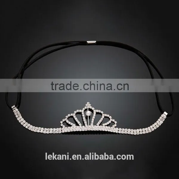 Fashionable Beautiful Girls Xmas Gift Crystal Hair Accessories Crown photo-2