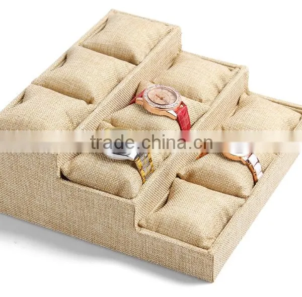 A264 ANPHY 9 Pillows Jewelry Box 3 Steps Linen Bracelet Watch Display Base photo-2