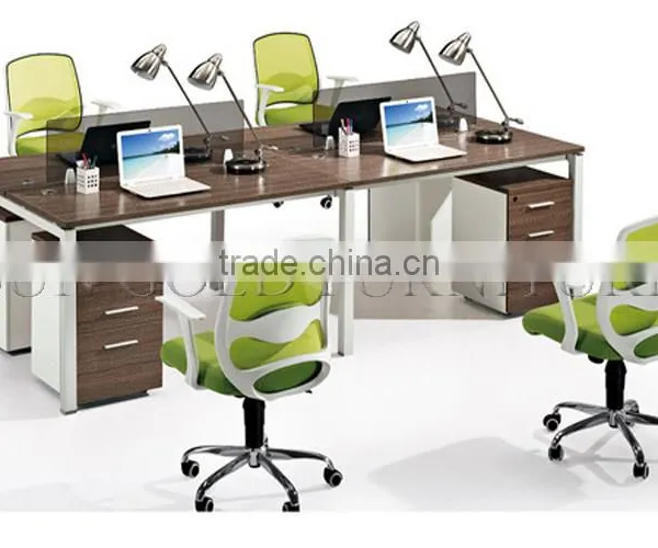 Modern 4 Seat Straight Workstation,linear Steel Frame Office Partition ( SZ-WS005) photo-5