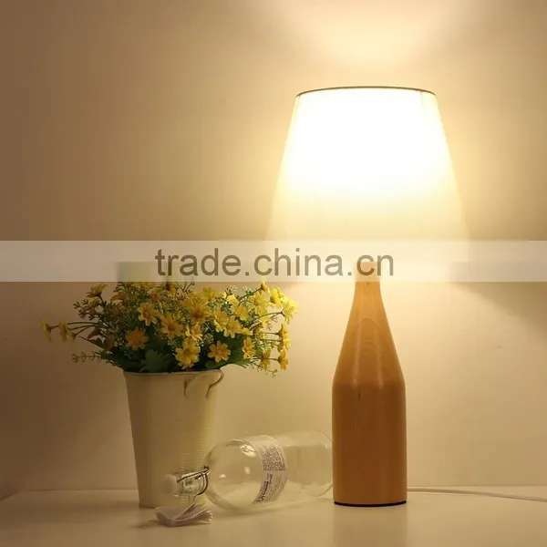 LED Wood Table Light JK-879-15 LED Wood Table Lamp E14 Bulbs New Design Modern Bedroom Hot Sale Nature Wood Table Lamp photo-3