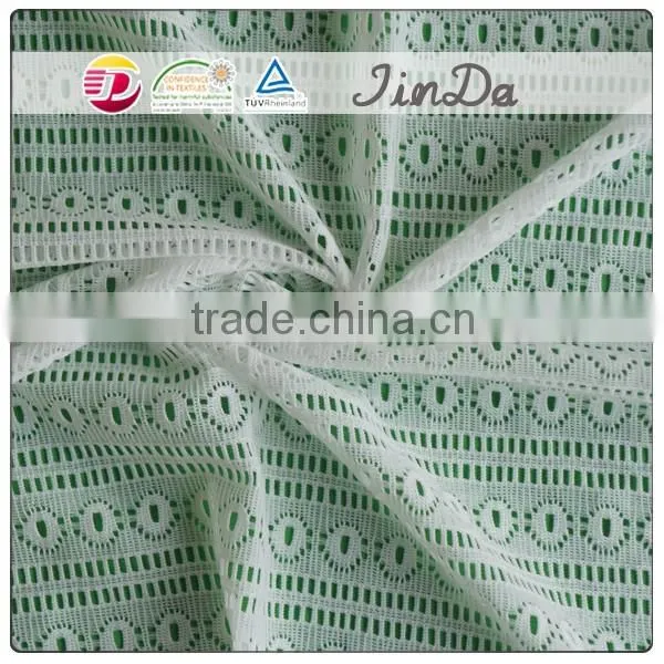 Nylon White Elastic Polish Lace Fabric for Baby Dress photo-5