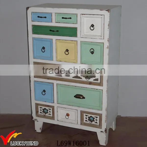 Fuzhou Furniture Factory Distressed Stained Wood Cabinet photo-6