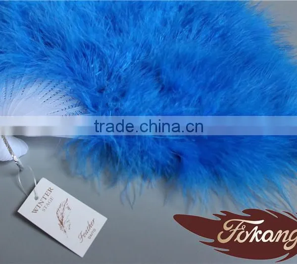 Christmas Occasion Chinese Feather Hand Fans And Turkey Feather Fan For Wedding Decoration photo-2