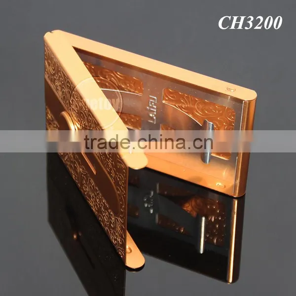 Push Up Push Down Button Folding Anodizing Gold Aluminum Knurling Business Metal Automatic Card Holder photo-5