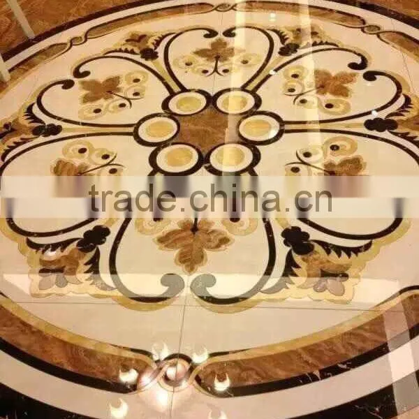 Marble Stone Polished & Waterjet Patterns Flooring Tiles photo-3