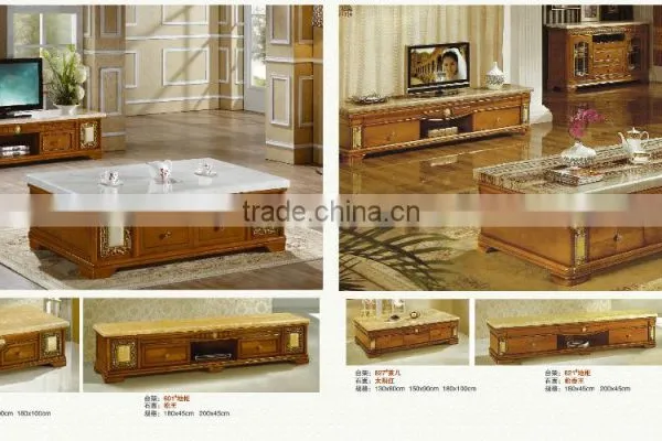 Living Room Furniture Design Tea Table With Marble Top photo-4
