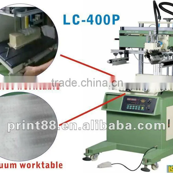LC Automatic Flatbed Screen Printing Machine With Vacuum Table for Ruler Paper Bag photo-6