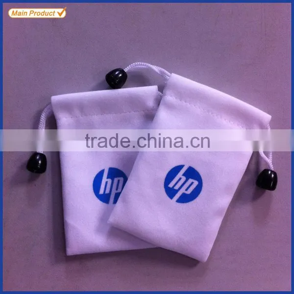 Feb. New Promotional Red Customized Suede Ring Pouch/bag With Logo Printed photo-5