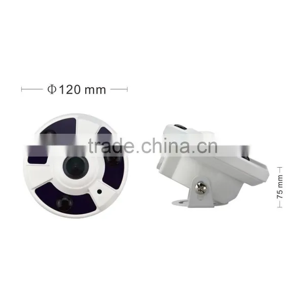 2,3,4 Megapixel HD Fishey IP Network Camera 3PCS IR Array With Clear Night Vision H.265 IP Camera POE photo-5