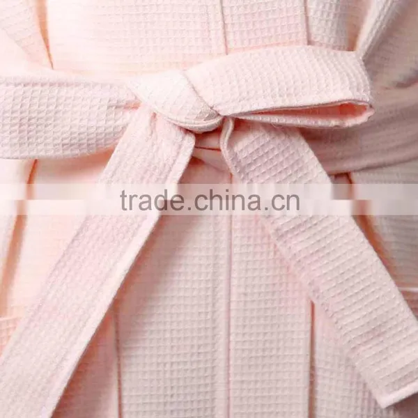 New 2016 Plus Size Waffle Cotton Male Bathrobes Men Pajamas With Belt Mat Braid Elegant Bathroom Spa Men Robe photo-6