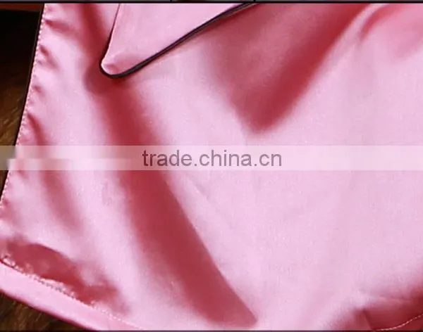 2016 New Summer Ladies Sexy Pajamas Bathrobe Nightgown Women's Long Sleeve Silk Bathrobe Sleep Robe Smooth Lady's Robes photo-4