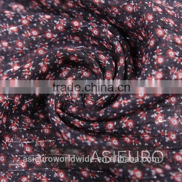 Polyester Scarf, 2 Pcs/Set, Flower Print and Solid Color, BSCI and Sedex photo-3