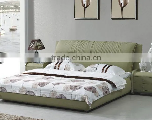 Simple Elegant King Size Bed Design Cheap Leather Furniture Sale for Bed Room photo-2